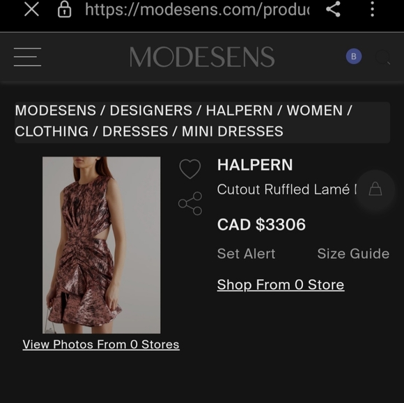 NWT Halpern cut out dress - Picture 4 of 4